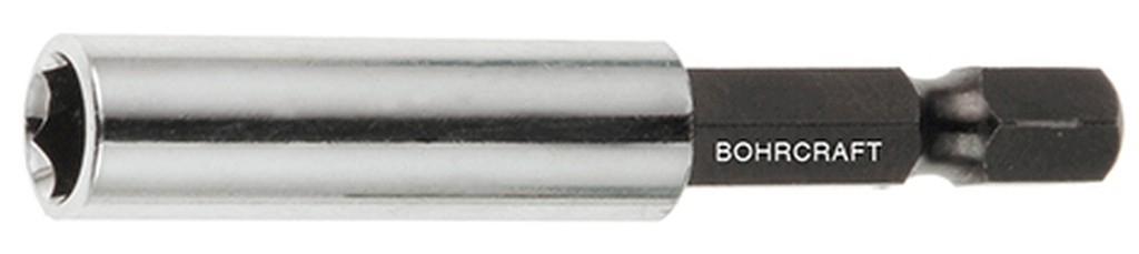 Bild von Magnet-Bithalter ohne Ring für 1/4'' Bits 60 mm Länge verchromt (VPE=1 Stück)