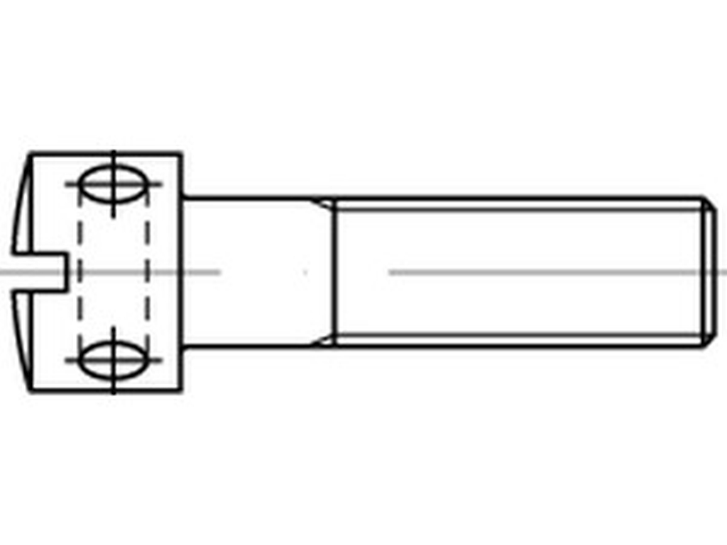 Bild von DIN 404 (Edelstahl A1 (1.4305)) M 3x12 (rostfrei) Kreuzlochschrauben - Pkg. (200) (VPE=200 Pkg. (200))