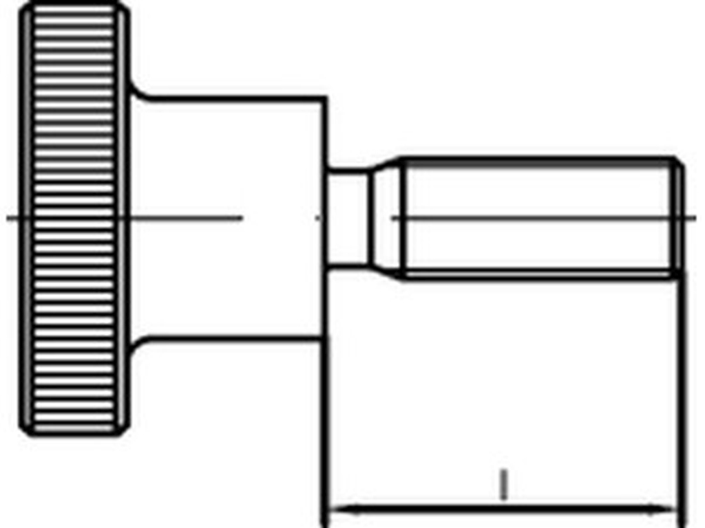 Bild von DIN 464 (Edelstahl A1/A2) M 4x10 (rostfrei) Rändelschrauben hohe Form - Pkg. (25) (VPE=25 Pkg. (25))