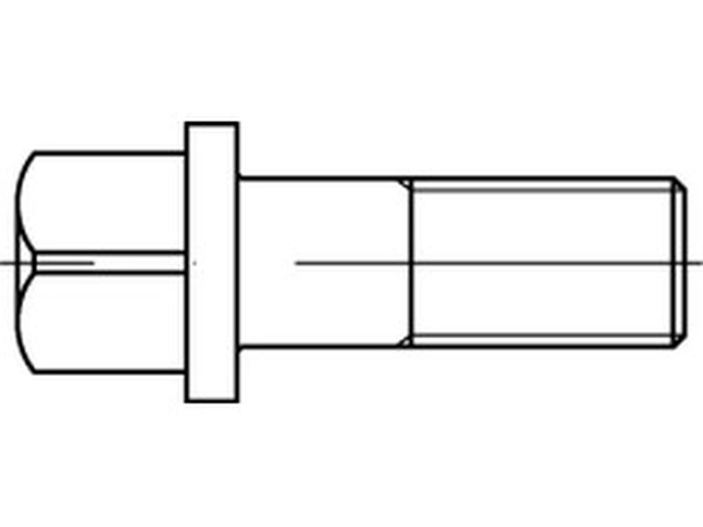 Bild von DIN 478 10.9 M 16x60 SW 17 (blank) 4-kt Schraube mit Bund - Pkg. (10) (VPE=10 Pkg. (10))