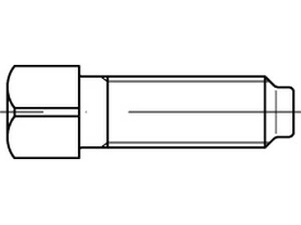 Bild von DIN 479 8.8 M 10x25 (blank) 4-kt Schraube mit Kernansatz - Pkg. (50) (VPE=50 Pkg. (50))