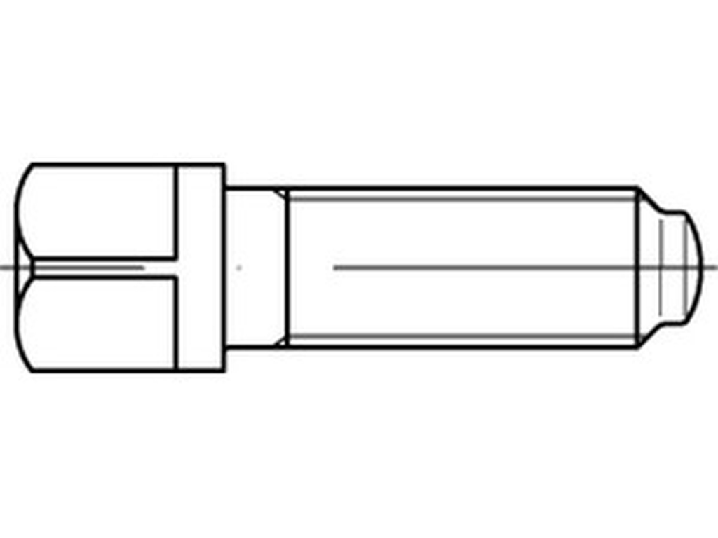 Bild von DIN 480 10.9 M 16x50 SW 17 (blank) 4-kt Schraube mit Bund und Ansatzkuppe - Pkg. (10) (VPE=10 Pkg. (10))