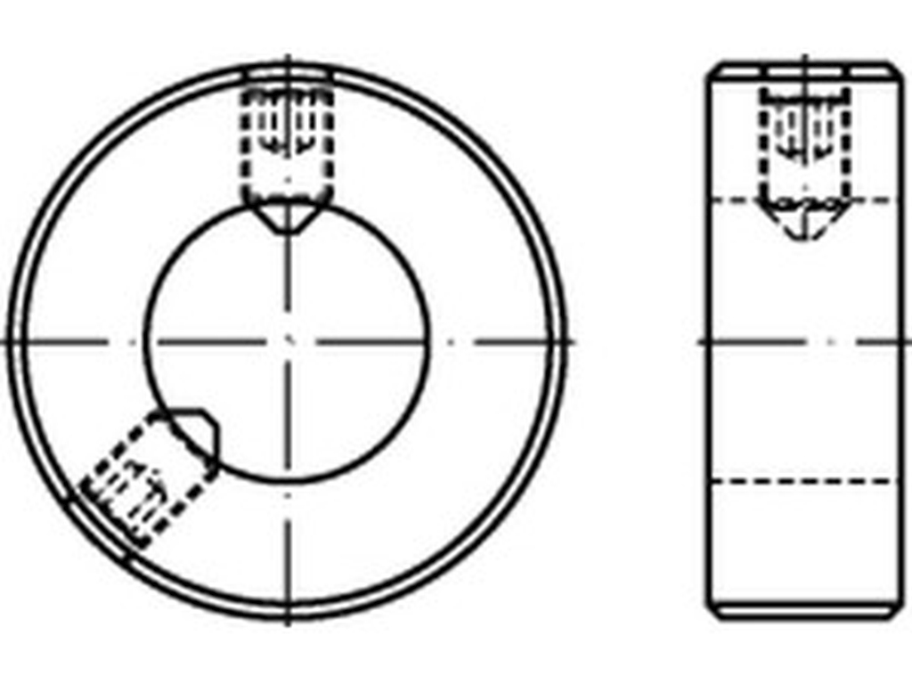 Bild von DIN 703 Stahl 20 (blank) Stellringe, schwere Reihe - Pkg. (1) (VPE=1 Stück)