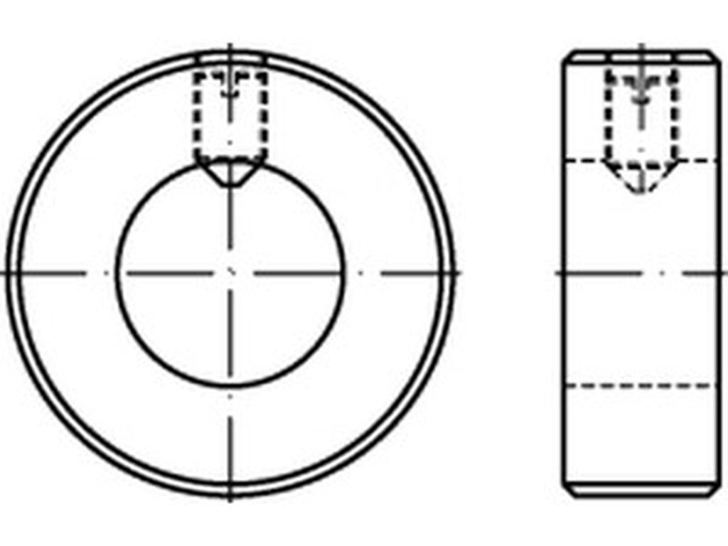 Bild von DIN 705 -1.4305 A 120 (rostfrei) Stellringe, leichte Reihe - Pkg. (1) (VPE=1 Stück)