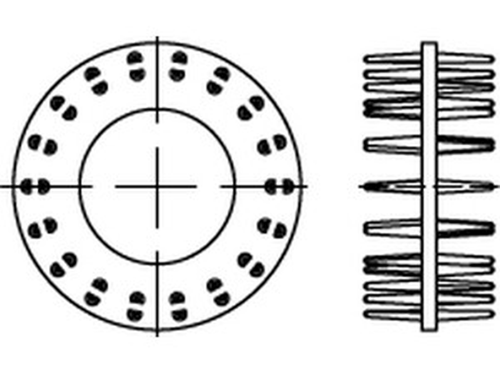 Bild von DIN 1052 Scheiben GT Typ D, zweis., 115  (galv. verzinkt) Scheiben für Holzverbinder- Pkg. (25) (VPE=25 Pkg. (25))