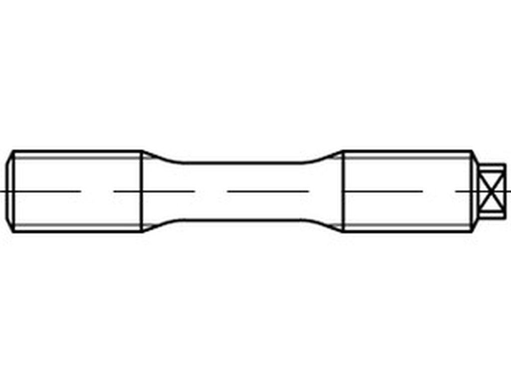 Bild von DIN 2510 1.7709 LM 12x100 Mu (1.7258), je 2Mu NF (blank) Schraube mit Dehnschaft - Pkg. (1) (VPE=1 Stück)