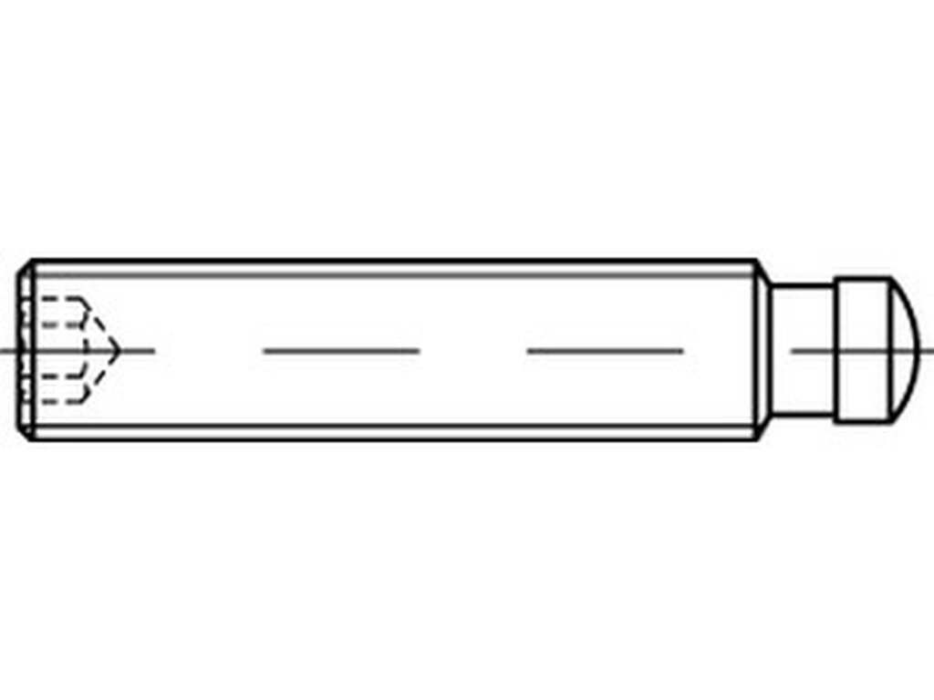 Bild von DIN 6332 5.8 IS M 10x60 brüniert brün (brüniert) Gew. Stifte mit Druckzapfen - Pkg. (10) (VPE=10 Pkg. (10))