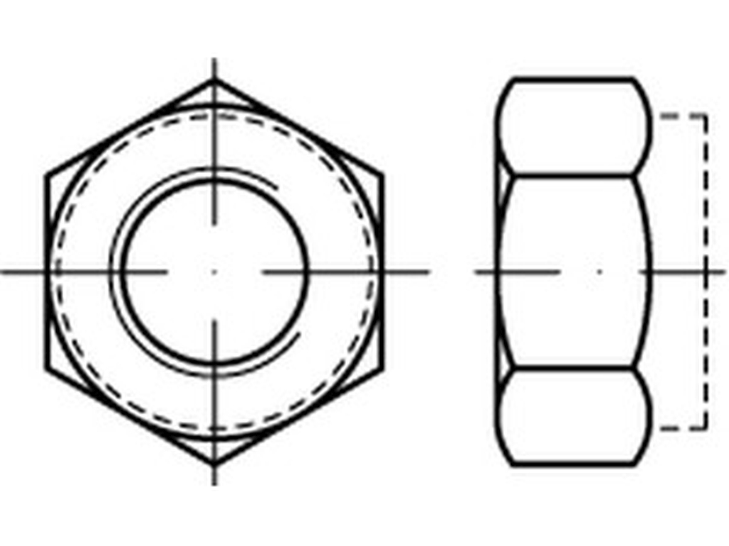 Bild für Kategorie DIN 6925 ➤ Sechskant-Sicherungsmutter - Ganzmetall (ISO 7042, FG 10513)