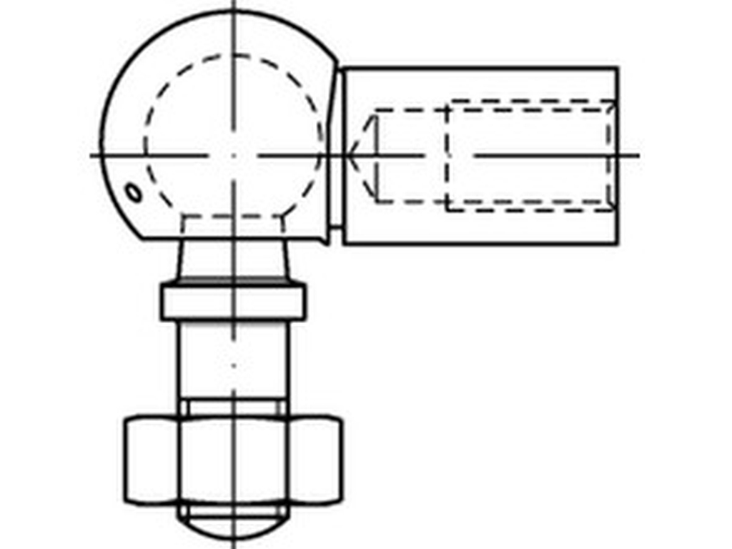 Bild von DIN 71802 StahlS 10 - M 6 (galv. verzinkt) Winkelgelenke - Pkg. (25) (VPE=25 Pkg. (25))