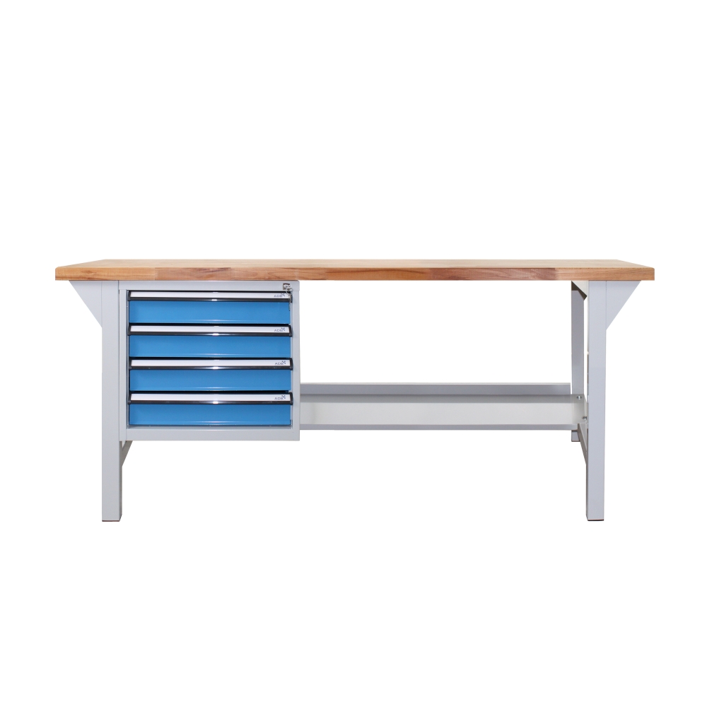 Bild von Werkbank mit Schubladenbox 4 SL 1500 (VPE=1 Stück)