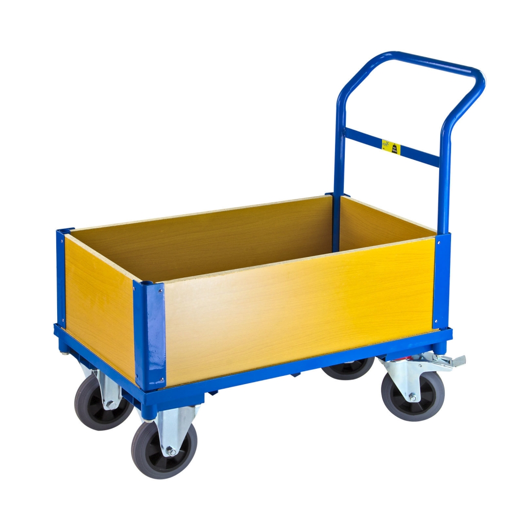 Bild von Transportwagen mit 4 Holzwänden (VPE=1 Stück)