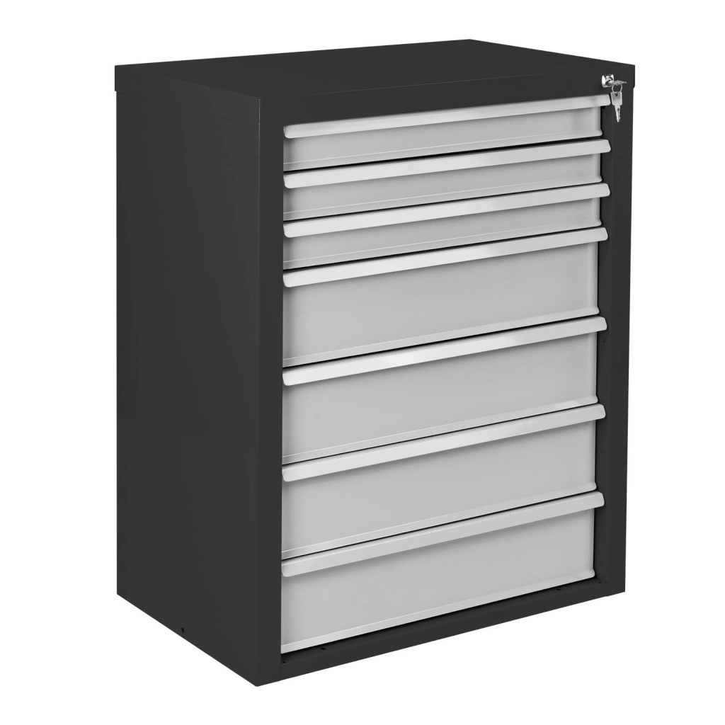 Bild von Schubladenschrank ''MAMMUT'' 7 SL / Maße:BxTxH = 70cm x 43,5cm x 90cm / RAL 7016 - 7035 (VPE=1 Stück)