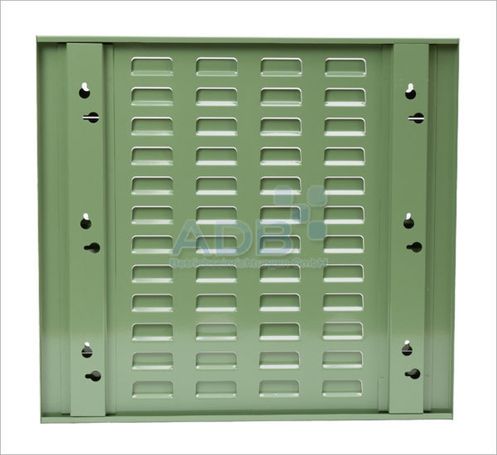 Bild von Schlitzplatte waagerecht / Maße:LxB = 493mm x 456mm / RAL 6011 (VPE=1 Stück)