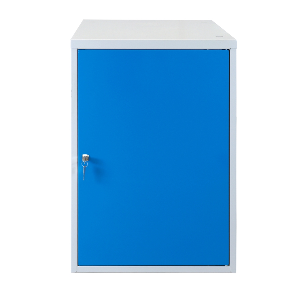Bild von Stahlblechschrank + Tür + 1 Fachboden / Maße: HxBxT = 800mm x 530mm x 700mm (VPE=1 Stück)