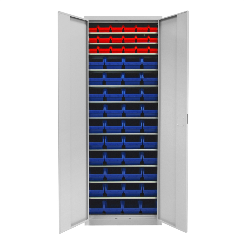 Bild von Flügeltürenschrank mit 12 Fachböden + 40 Lk Größe 3 + 18 Lk Größe 2L (VPE=1 Stück)