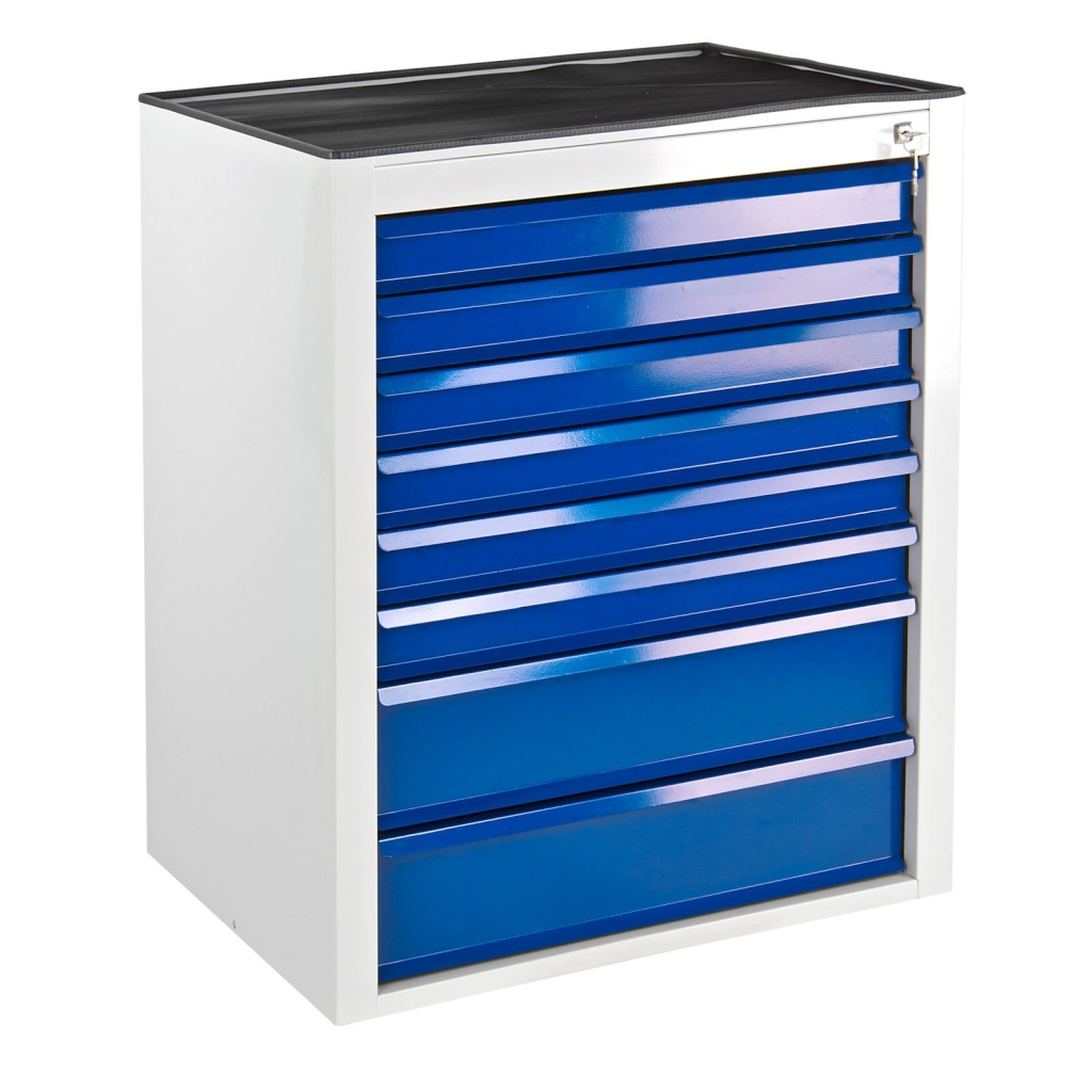 Bild von Schubladenschrank ''MAMMUT''  8 SL/  RAL 7035 - 5012 (VPE=1 Stück)