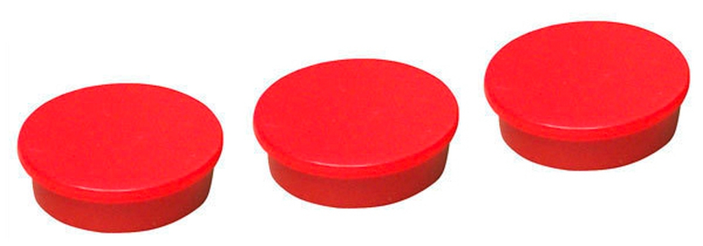 Bild von 10 stk. Magnete Ø= 25mm / rot (VPE=1 Stück)