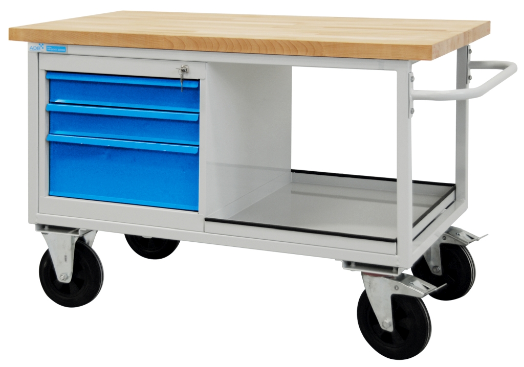 Bild von Tischwagen + 3 SL + Ablageboden (VPE=1 Stück)