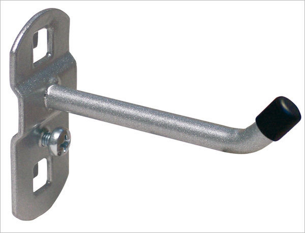 Bild von Werkzeughalter mit schrägem Hakenende 100mm  RAL 9006 (VPE=1 Stück)