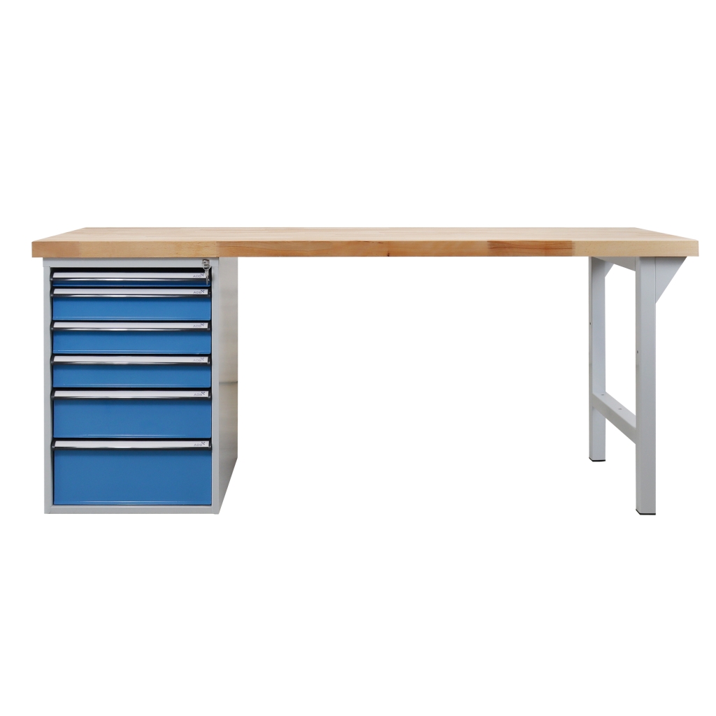 Bild von Werkbank mit Schubladenbox 6 SL 2000 (VPE=1 Stück)