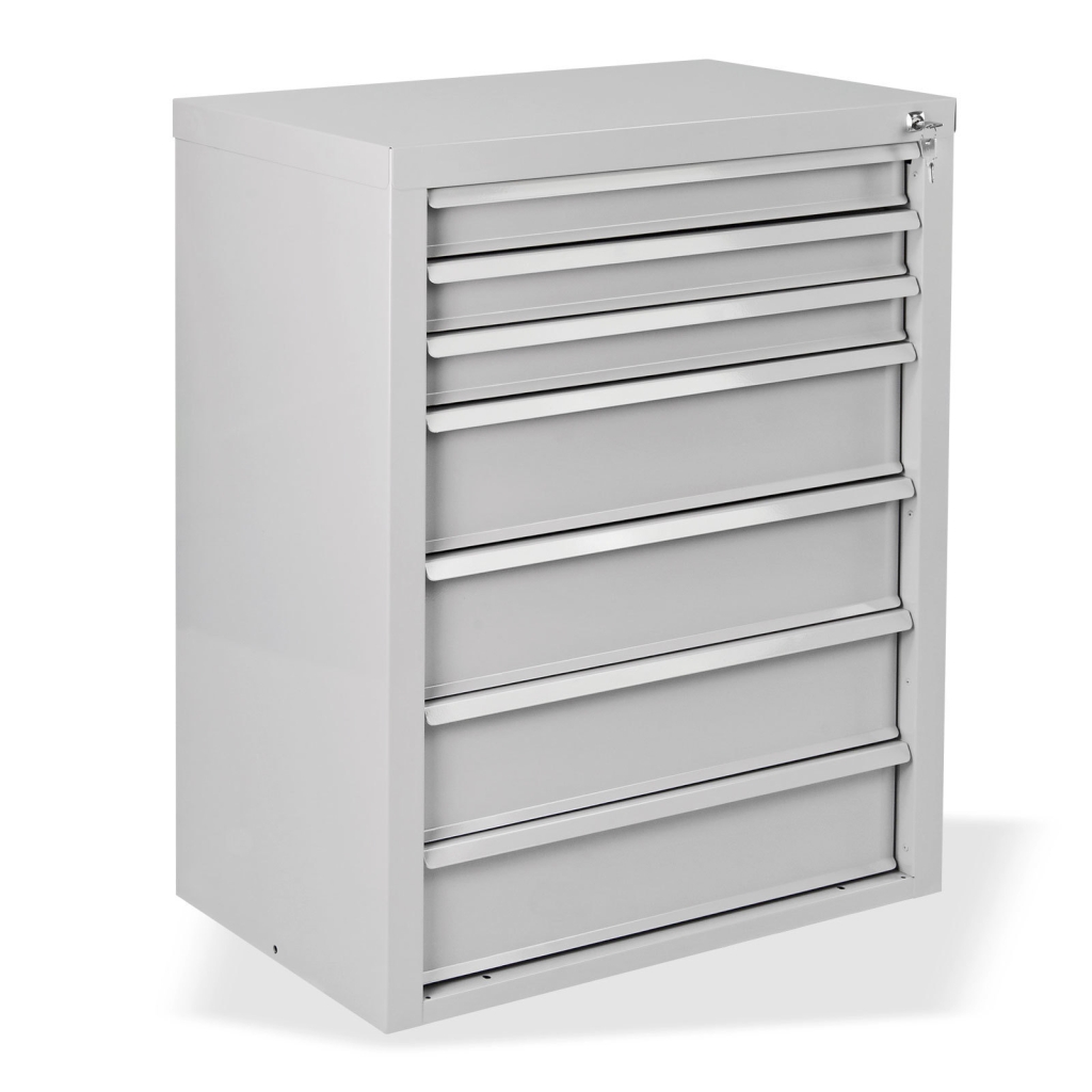 Bild von Schubladenschrank ''MAMMUT'' 7 SL / Maße:BxTxH = 70cm x 43,5cm x 90cm / RAL 7035 (VPE=1 Stück)