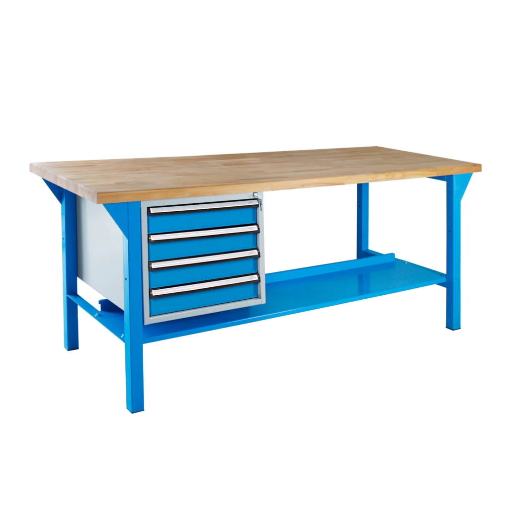 Bild von Werkbank mit Schubladenbox 4 SL 1500 (VPE=1 Stück)