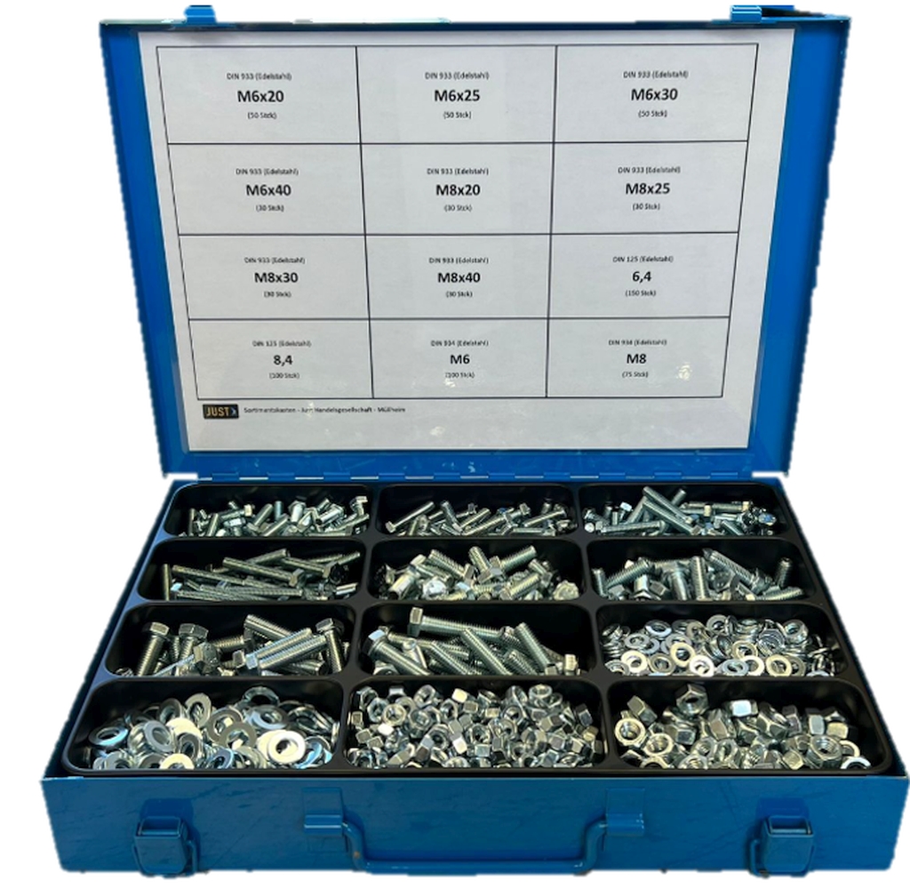 Schrauben-Set für Pfosten M10x45, inklusive Muttern und Unterlegscheiben, 6  / Verpackungseinheit