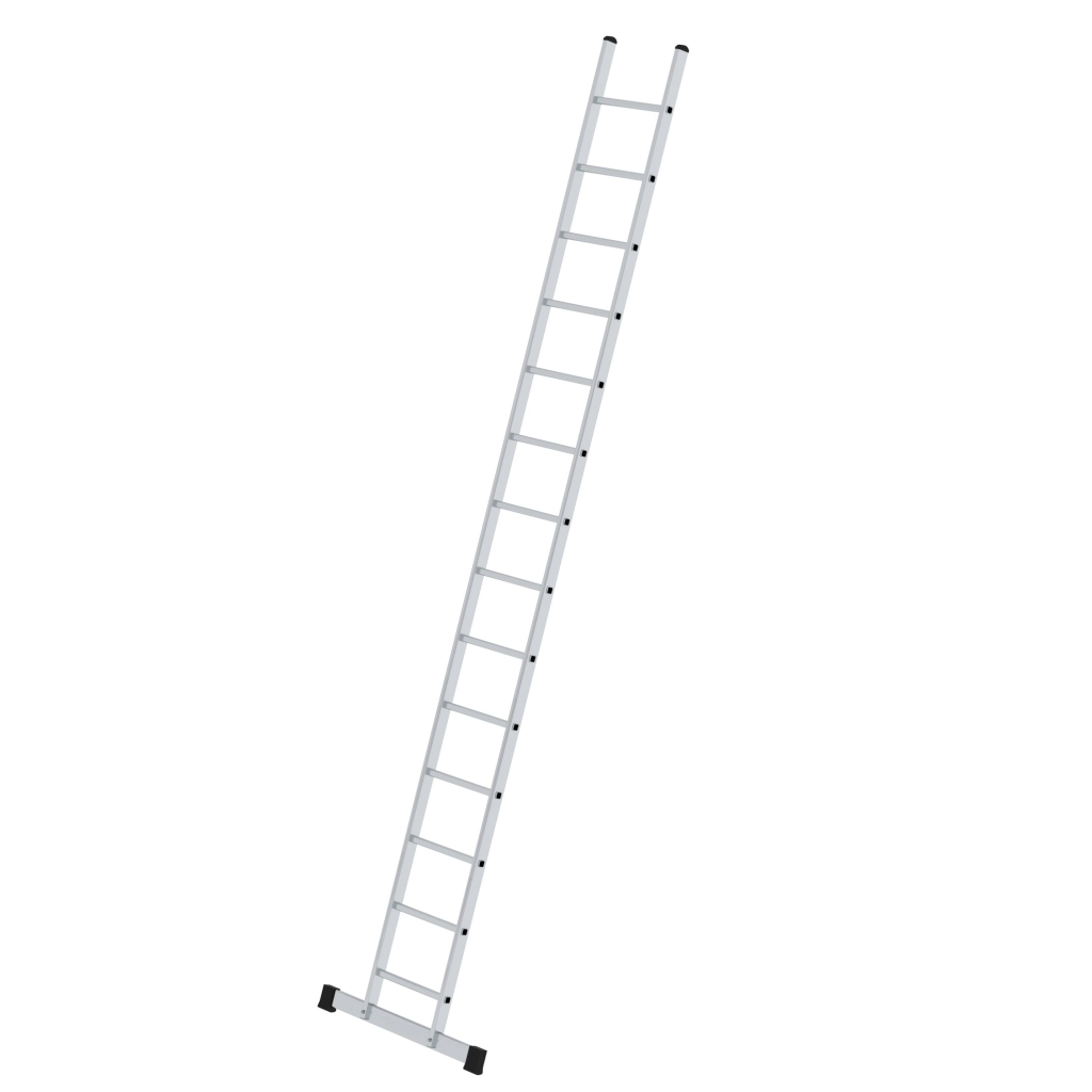 Bild von Sprossen-Anlegeleiter mit Standard-Traverse 14-Sprossen - Arbeitshöhe: 5300 mm (VPE=1 Stück)