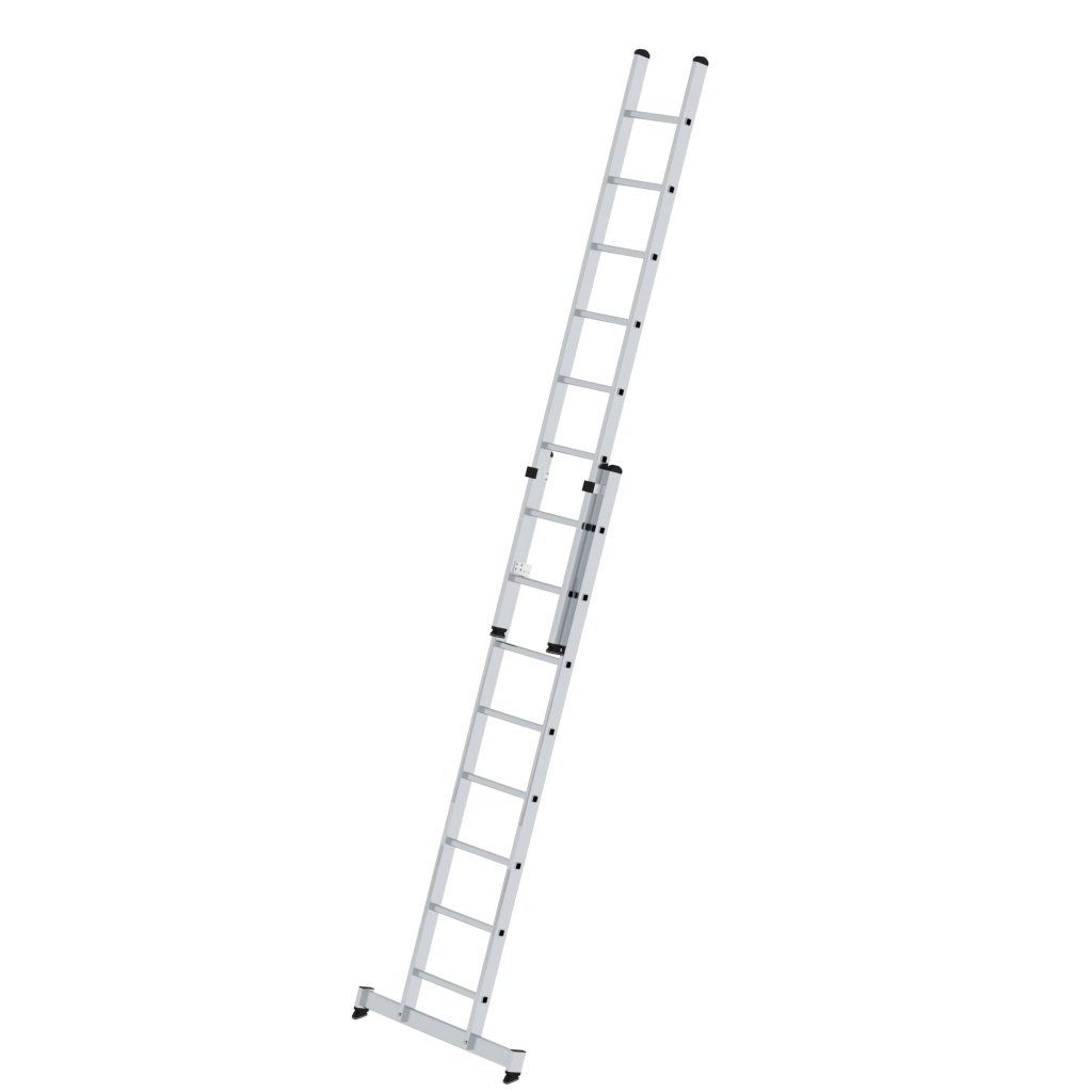 Bild von Sprossen-Schiebeleiter 2-teilig mit nivello®-Traverse 2x8 Sprossen - Arbeitshöhe: 5200 mm (VPE=1 Stück)