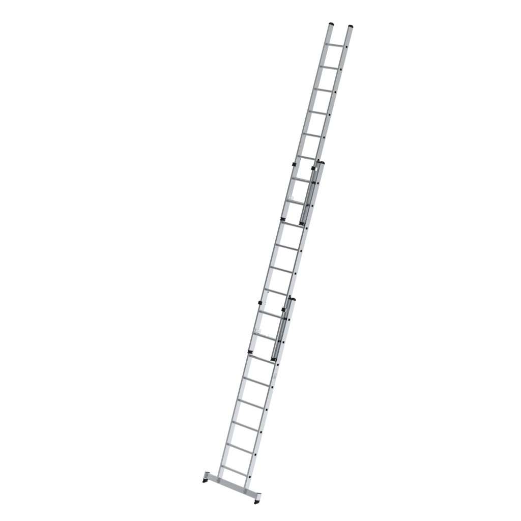 Bild von Sprossen-Schiebeleiter 3-teilig mit nivello®-Traverse 3x8 Sprossen - Arbeitshöhe: 6900 mm (VPE=1 Stück)