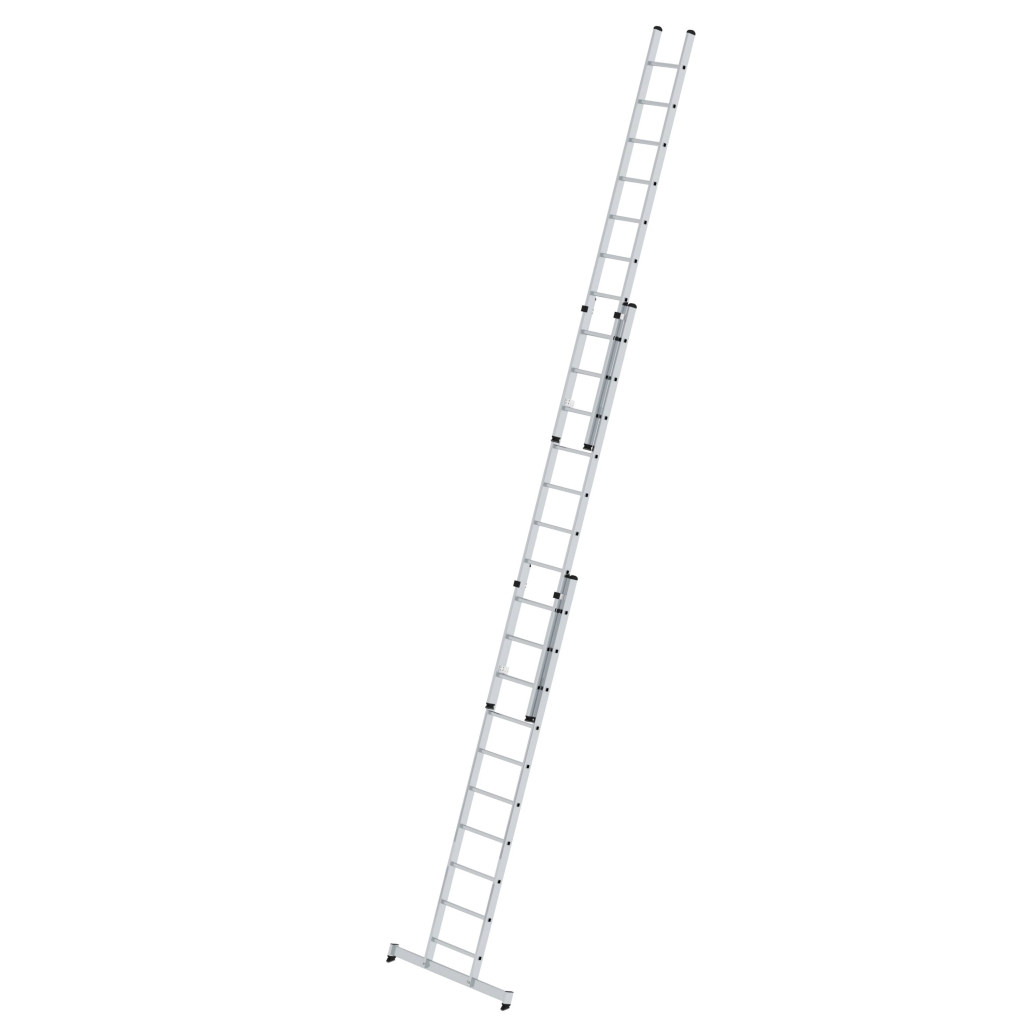 Bild von Sprossen-Schiebeleiter 3-teilig mit nivello®-Traverse 3x10 Sprossen - Arbeitshöhe: 8000 mm (VPE=1 Stück)