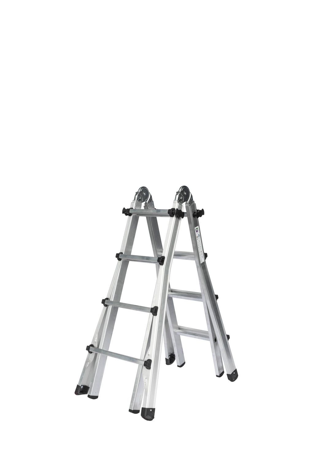 Bild von Teleskopleiter 4-teilig ohne Traverse 4x4 Sprossen (VPE=1 Stück)