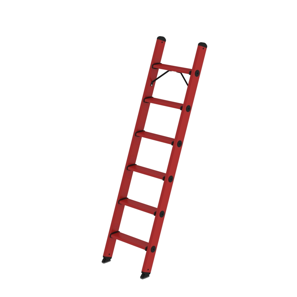 Bild von Stufen-Anlegeleiter GFK ohne Traverse 6 Stufen - Arbeitshöhe: 2700 mm (VPE=1 Stück)