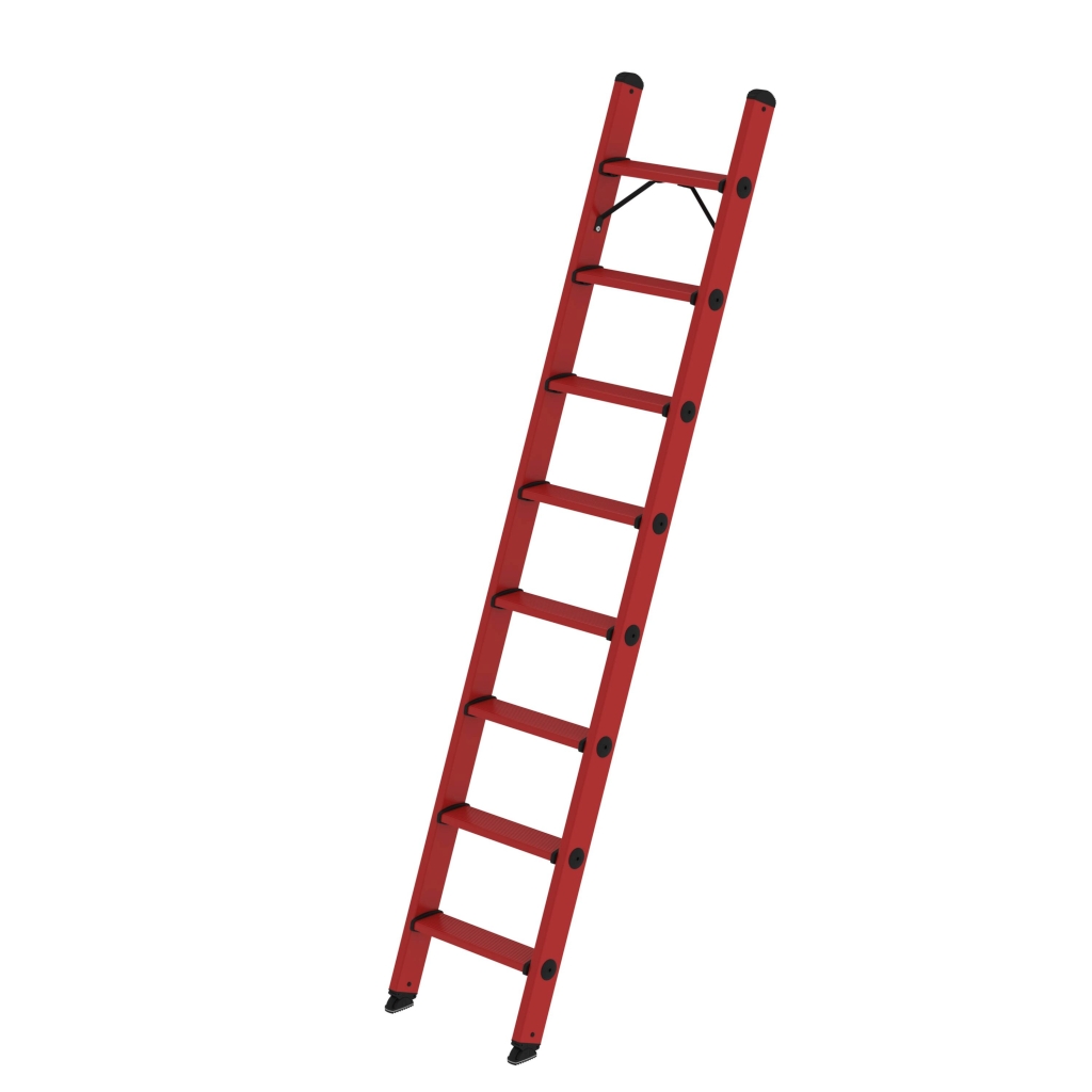 Bild von Stufen-Anlegeleiter GFK ohne Traverse 8 Stufen - Arbeitshöhe: 3100 mm (VPE=1 Stück)