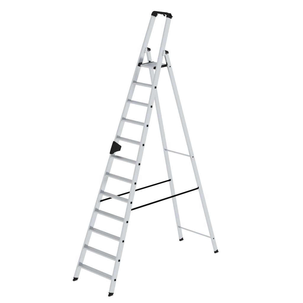 Bild von Stufen-Stehleiter einseitig begehbar 12 Stufen - Arbeitshöhe: 4800 mm (VPE=1 Stück)