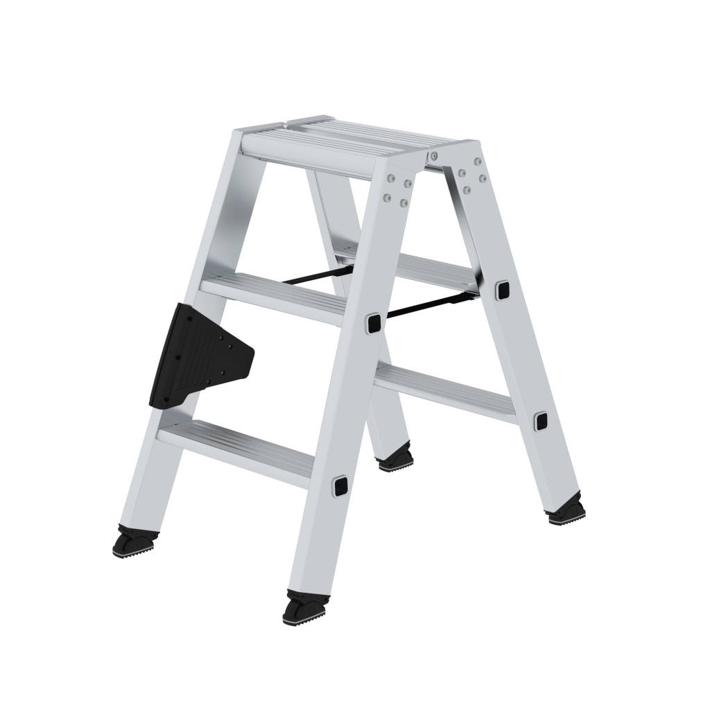 Bild von Stufen-Stehleiter beidseitig begehbar 2x3 Stufen - Arbeitshöhe: 2200 mm (VPE=1 Stück)