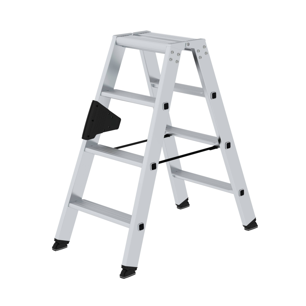 Bild von Stufen-Stehleiter beidseitig begehbar 2x4 Stufen - Arbeitshöhe: 2450 mm (VPE=1 Stück)