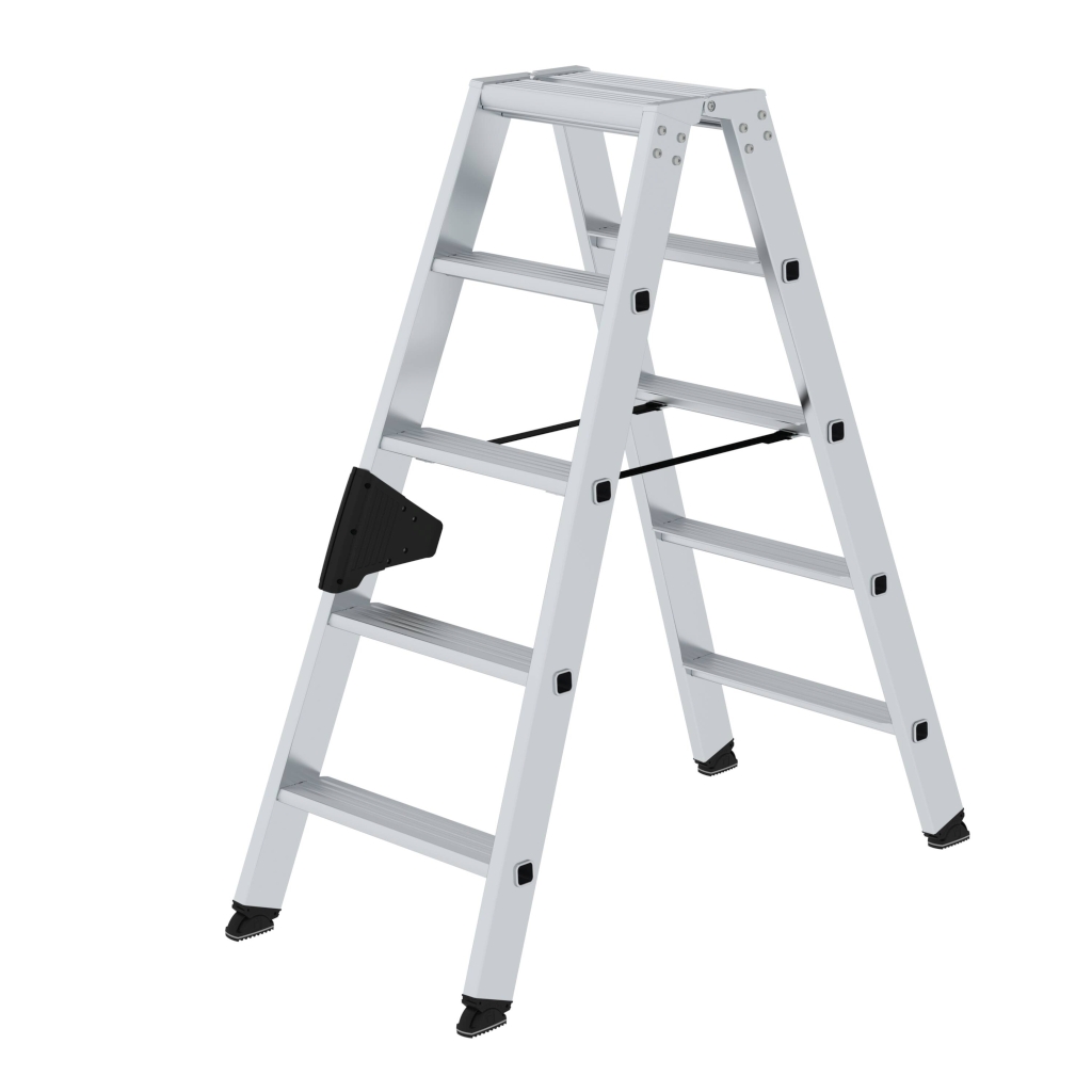 Bild von Stufen-Stehleiter beidseitig begehbar 2x5 Stufen - Arbeitshöhe: 2650 mm (VPE=1 Stück)