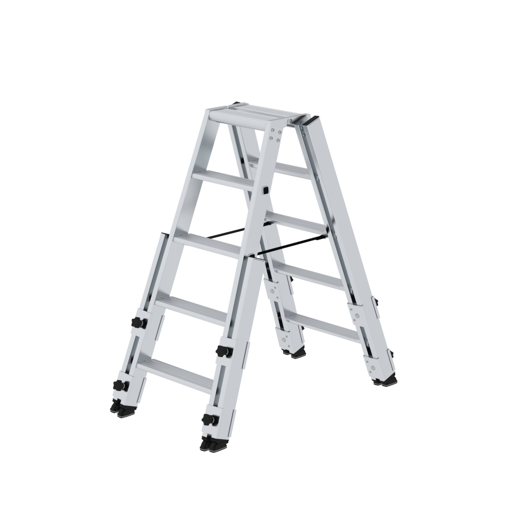 Bild von Stufen-Stehleiter treppengängig 2x5 Stufen - Arbeitshöhe: 2950 mm (VPE=1 Stück)