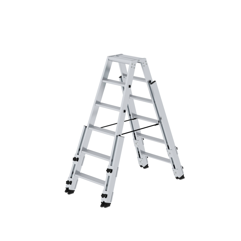Bild von Stufen-Stehleiter treppengängig 2x6 Stufen - Arbeitshöhe: 3200 mm (VPE=1 Stück)