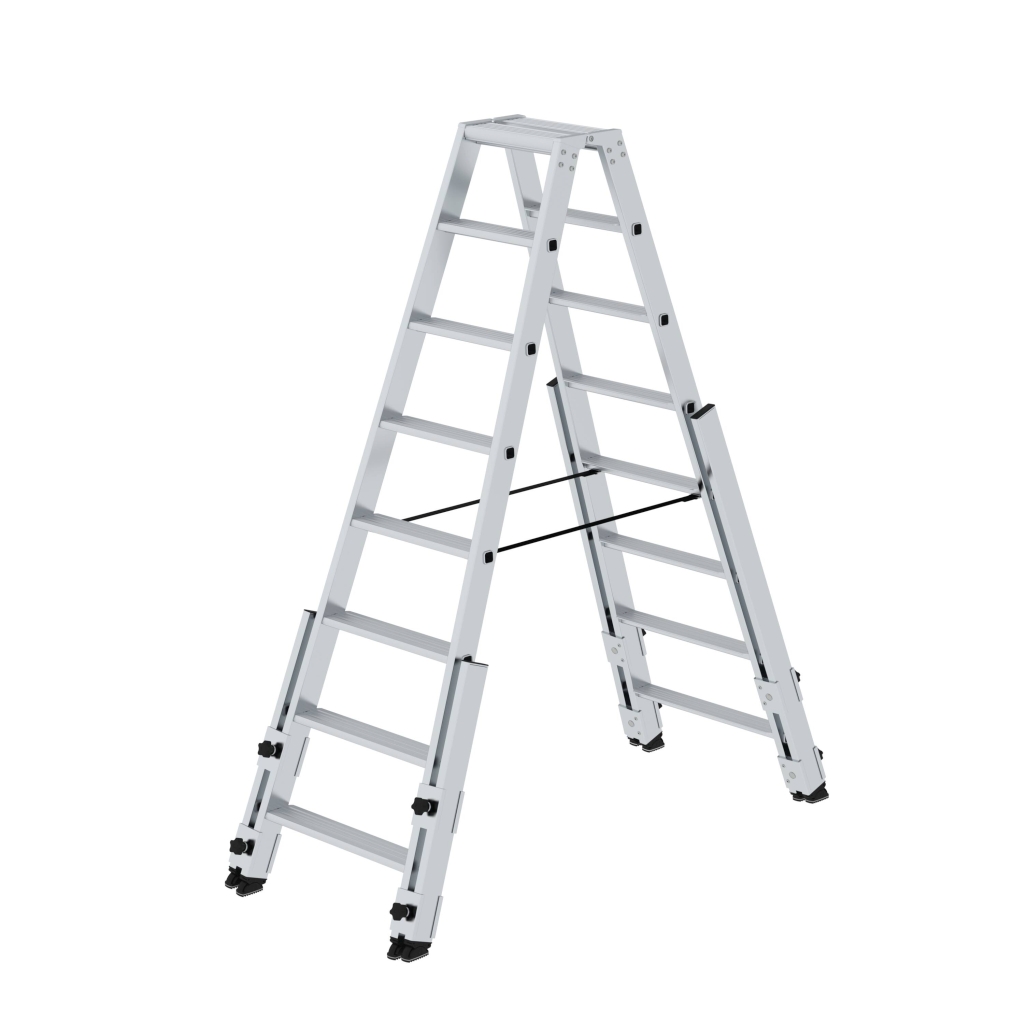 Bild von Stufen-Stehleiter treppengängig 2x8 Stufen - Arbeitshöhe: 3700 mm (VPE=1 Stück)