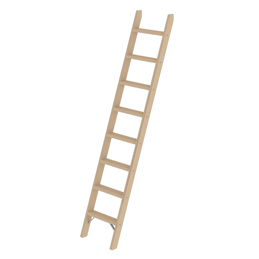 Bild von Stufen-Anlegeleiter Holz ohne Traverse 8 Stufen - Arbeitshöhe: 3170 mm (VPE=1 Stück)