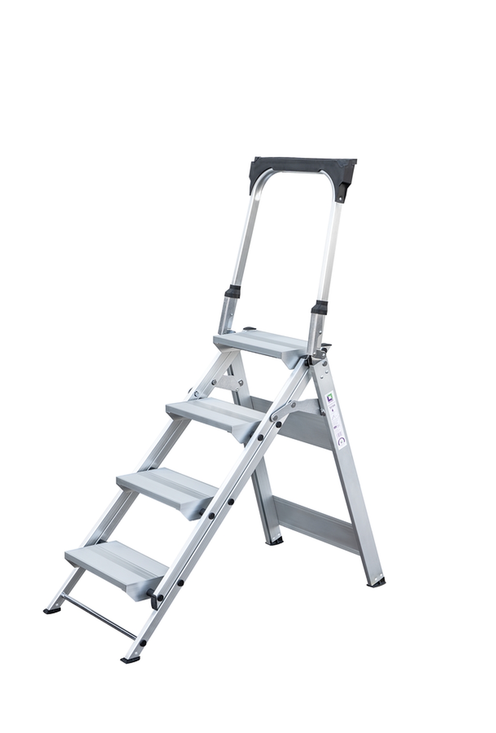 Bild von Klapptreppe mit Haltebügel 4 Stufen - Arbeitshöhe: 2900 mm (VPE=1 Stück)