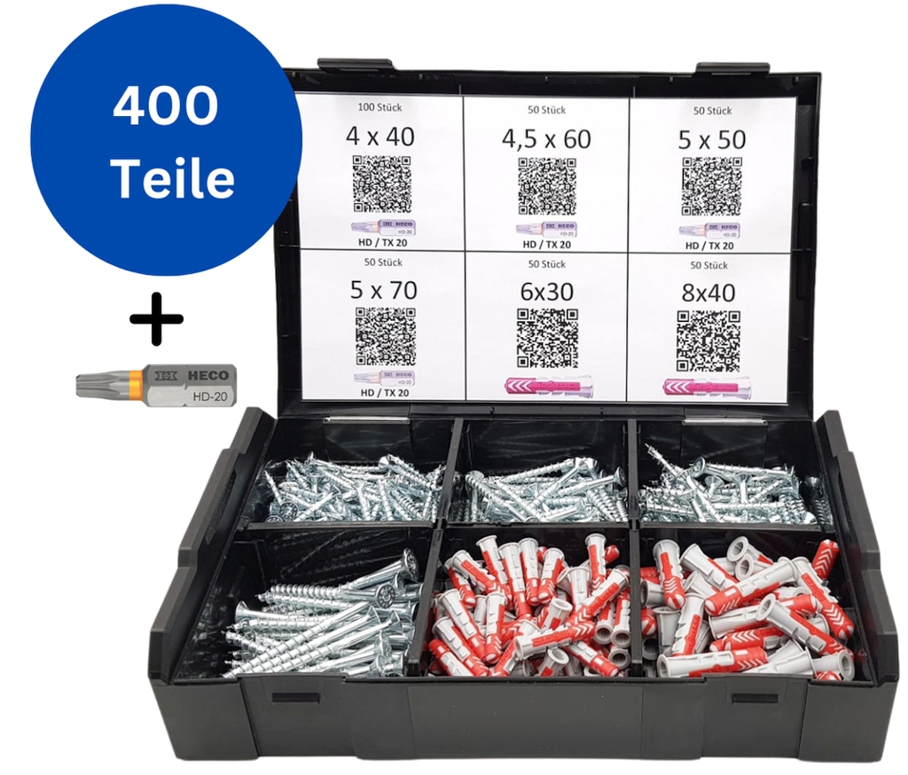 Bild von L-BOXX Mini - Holzschrauben & Dübel-Sortiment (VPE=1 Stück)