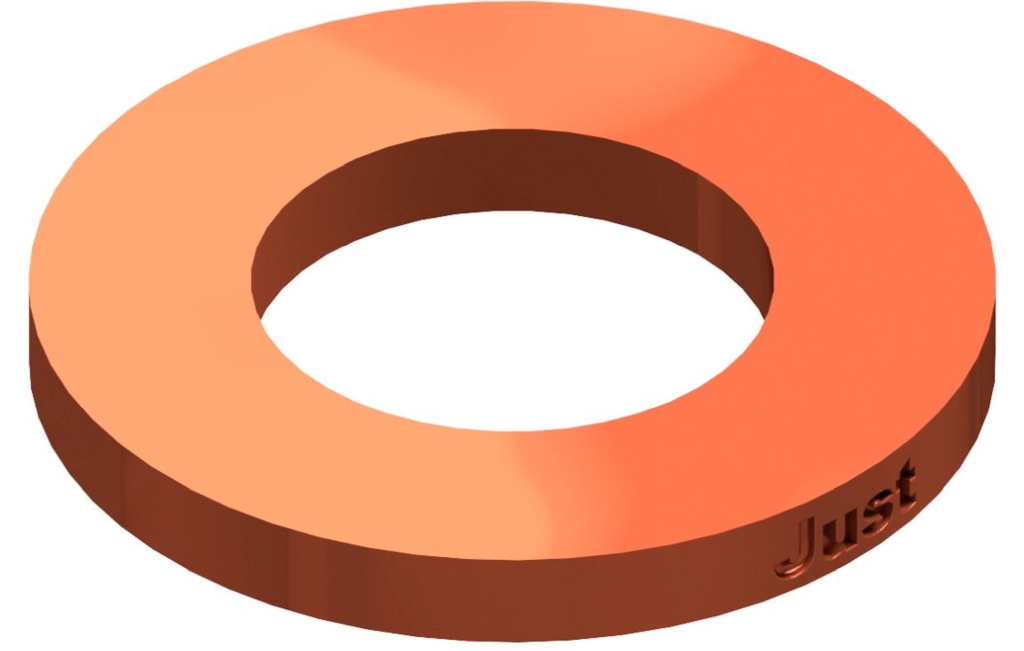 Bild von DIN 125 Kupfer A 5,3 Cu (blank) Unterlegscheiben (gestanzt) - Pkg. (100) (VPE=100 Pkg. (100))