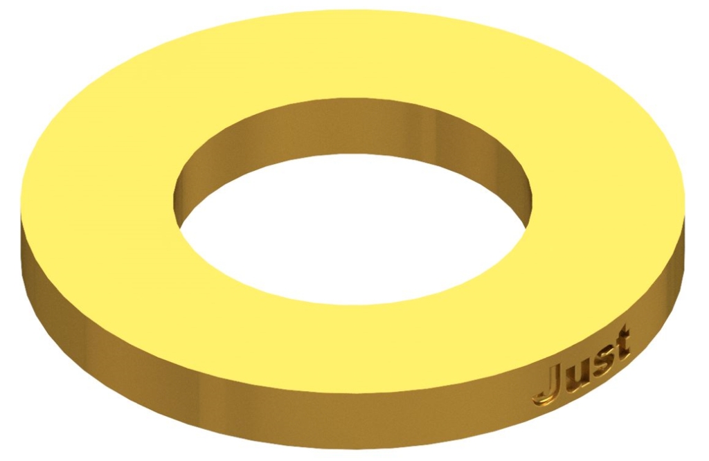Bild von DIN 125 Messing B 8,4 (blank) Unterlegscheiben (gestanzt) - Pkg. (100) (VPE=100 Pkg. (100))