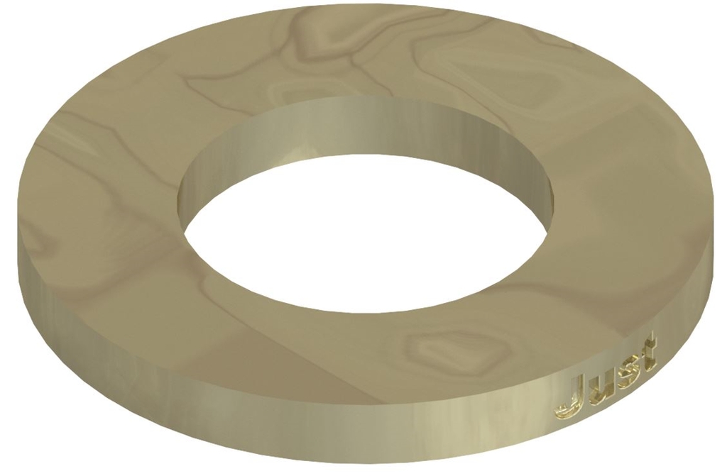 Bild von DIN 125 Messing A 6,4 (galv. vernickelt) Unterlegscheiben (gestanzt) - Pkg. (1000) (VPE=1000 Pkg. (1000))