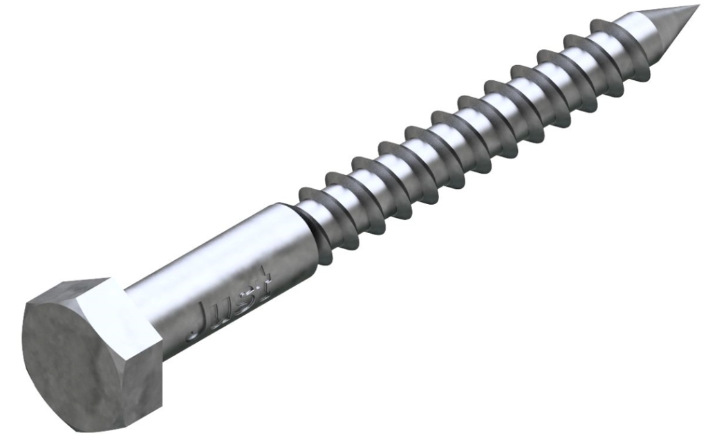 Bild von DIN 571 Stahl 8x60 (galv. verzinkt) Sechskant-Holzschrauben (Schlüsselschraube) - Pkg. (200) (VPE=200 Pkg. (200))