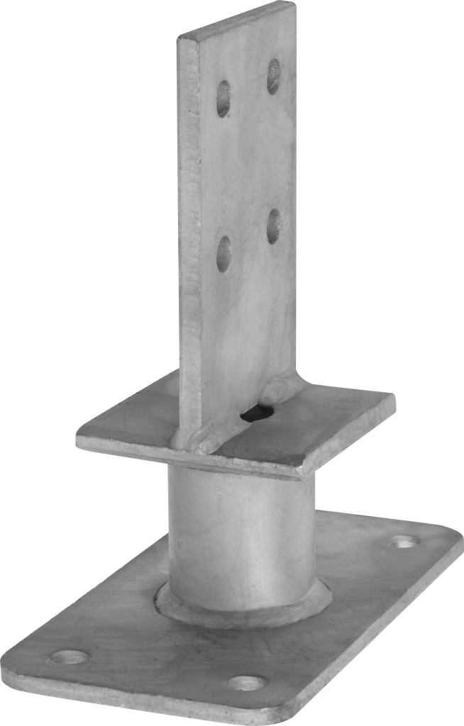 Bild von GH-Stützenfuß Typ T01 auf Beton 80x130 Dolle 48,3x200 mm (VPE=1 Stück)