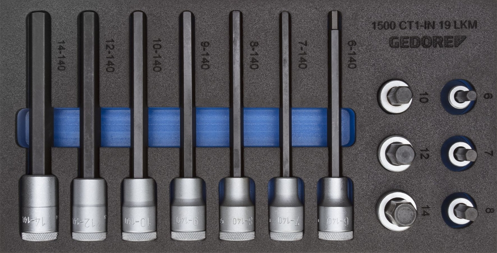 Bild von Gedore - Satz Schraubendrehereinsätze 1/2'' in Check-Tool-Modul (VPE=1 Stück)